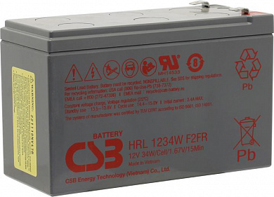 Аккумулятор CSB HRL 1234W F2FR  (12V, 9Ah) для UPS