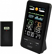 Домашняя Погодная станция LaCrosse WS6205 с цветным экраном. Цвет: черный