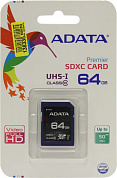 ADATA Premier <ASDX64GUICL10-R> SDXC Memory Card 64Gb UHS-I U1 Class10