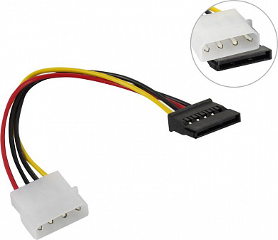 ExeGate <EX-CC-SATA-PS> Переходник питания SATA-устройств (1big->1SATA) 0.15м <EX138936RUS>