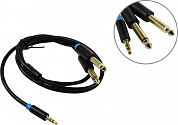 Vention <BACBF> Переходник Jack3.5-M --> 2xJack6.3-M  1м