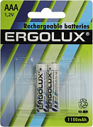 Аккумулятор Ergolux <NHAAA1100BL2> (1.2V, 1100mAh) NiMh, Size "AAA" <уп. 2 шт>