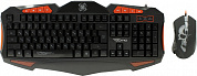 QUMO Axe Strike (Кл-ра Ergo,М/Мед,USB+Мышь 6кн,Roll,USB+коврик)  <21396>