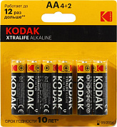 Kodak XTRALIFE <CAT30416604> (LR6, Size AA, 1.5V, alkaline) <уп. 6 шт>