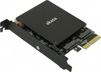 Akasa <AK-PCCM2P-03> Адаптер 2xM.2  -> PCI-Ex4