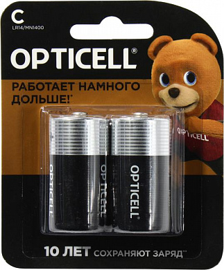 OPTICELL MN1400-2 (LR14) Size"C", 1.5V, щелочной (alkaline) <уп. 2 шт>