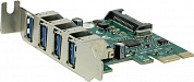 Orient VA-3U4PELP (OEM) PCI-Ex1, USB3.0, 4 port-ext, Low Profile