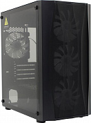 Minitower 1STPLAYER FIREBASE X3-M <X3-M-BK-4F1> Black MicroATX без БП