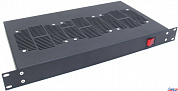 Вентиляторная полка <TLK-VP3/BK> 19", 1U, Г260мм, 3 вентилятора, без шнура питания, чёрная