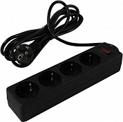 Сетевой фильтр 5bites <SP4B-530> Black <3м> ( 4 розетки )