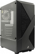 Miditower 1STPLAYER FIREROSE F3-A <F3-A-BK-4F1> Black ATX без БП, с окном