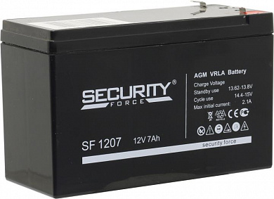 Аккумулятор Security Force SF 1207 (12V, 7Ah) для слаботочных систем