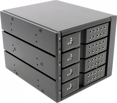 Procase <T3-304-SATA3-BK> HotSwap корзина 4xSATA/SAS 3.5”