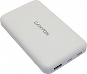 Внешний аккумулятор CANYON <CNS-CPB1001W> White (USB 3A, USB-C 3A,10000mAh, MagSafe, Li-Pol)