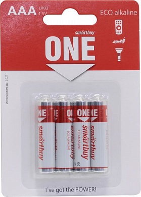 Smartbuy SOBA-3A04B-Eco, Size"AAA", 1.5V, щелочной (alkaline) <уп. 4 шт>