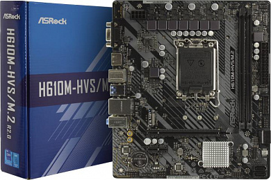ASRock H610M-HVS/M.2 R2.0 (RTL) LGA1700 <H610> PCI-E Dsub+HDMI GbLAN SATA MicroATX 2DDR4