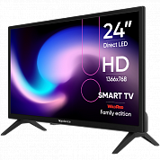 24"    LED ЖК телевизор TopDevice TDTV24BS01H_BK (1366x768, HDMI, LAN, WiFi, USB, DVB-T2, SmartTV)