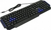 Клавиатура OKLICK 750G Black-Blue <USB> 104КЛ+10КЛ М/Мед  <337452>