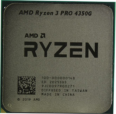 CPU AMD Ryzen 3 PRO 4350G     (100-000000148)   3.8 GHz/4core/SVGA RADEON/2+4Mb/65W Socket AM4