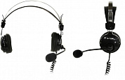 Наушники с микрофоном A4Tech HU-7P Black (шнур 2м, USB, с регулятором громкости) <1379906>