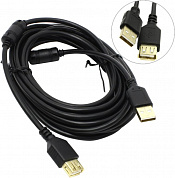 5bites <UC5011-050A> Кабель удлинительный USB 2.0 A-->A 5м 2 фильтра