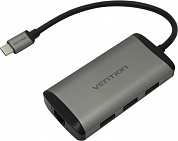 Vention <CNCHB> 3-Port USB3.0 Hub + USB-C + HDMI, UTP  подкл. USB-C