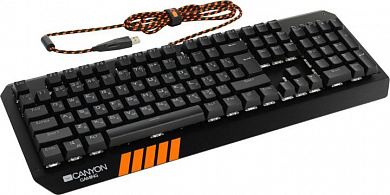Клавиатура CANYON <CND-SKB6-RU> Black <USB> 104КЛ, подсветка клавиш
