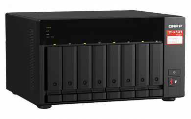 QNAP NAS Server <TS-873A-8G> (8x3.5"/2.5"HotSwap HDD SATA,RAID0/1/5/6/10, 2x2.5GbLAN,3xUSB3.2, 1xUSB-C)