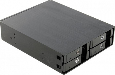 Procase <L2-104-SATA3-BK> HotSwap корзина 4xSATA/SAS 2.5"