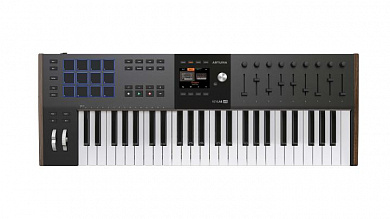 MIDI клавиатура [231622] Arturia [KeyLAB 49 MK3 Black] 49 клавиш, полувзвешенная механика, дисплей, 12 пэдов, 9 фейдеро