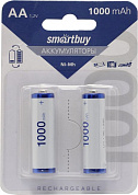 Аккумулятор Smartbuy SBBR-2A02BL1000 (1.2V, 1000mAh) NiMh, Size "AA" <уп. 2 шт>