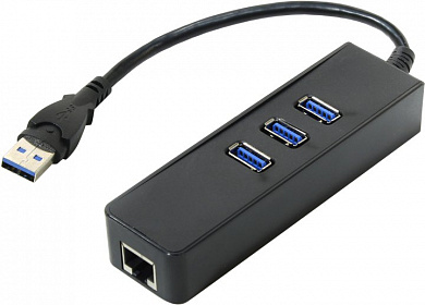 Orient <JK-340> USB3.0 Hub  3 port + LAN UTP 1000Mbps