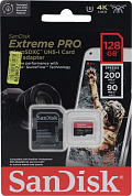 SanDisk Extreme PRO <SDSQXCD-128G-GN6MA> microSDXC Memory Card 128Gb UHS-I U3 V30 A2 + microSD-->SD Adapter