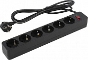 Сетевой фильтр SVEN SF-06E Black <1.8м> (6 розеток)