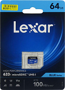 Lexar <LMS0633064G-BNNNG> microSDXC Memory Card 64Gb A1 V30 UHS-I U3