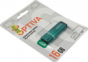 Qumo Optiva <QM16GUD-OP1-Green> USB2.0 Flash Drive 16Gb (RTL)