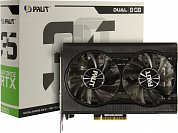 8Gb <PCI-Ex8> GDDR6 Palit DUAL <NE63050018P1-1070D x8> (RTL) DVI+HDMI+DP <GeForce RTX3050>