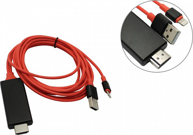 Кабель-переходник Lightning --> HDMI (M) + USB