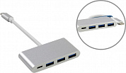 ATCOM <AT2808> 4-Port USB3.0 Hub, 3xUSB3.0 + USB-C, подкл. USB-C