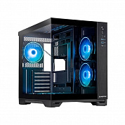 CHIEFTEC VISIO GM-30B-TG-OP без БП, боковая панель из закаленного стекла, 6xPWM ARGB 120мм вентиляторов, черный, ATX