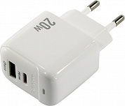 BOROFONE BAS44A White <113840> Зарядное устройство USB (Вых. DC5/9/12V, 20W, USB, USB-C)