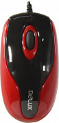 DELUX Optical Mouse <DLM-363B USB Black/Red> (RTL) 3btn+Roll