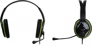 Наушники с микрофоном Genius HS-400A (шнур 1.8м, с регулятором громкости) (31710169100)