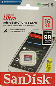 SanDisk Ultra <SDSQUAR-016G-GN6MN> microSDHC Memory Card 16Gb UHS-I U1 Class10 A1