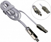 ACD <ACD-U924-PMW> Кабель USB AM-->micro-B/Lightning 1м
