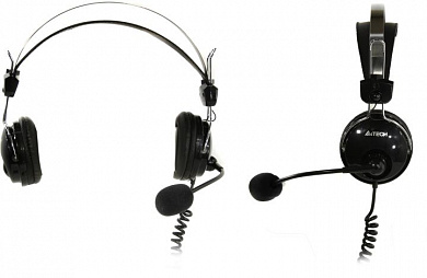 Наушники с микрофоном A4Tech HU-7P Black (шнур 2м, USB, с регулятором громкости)