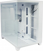 Miditower 1STPLAYER MEGAVIEW <MV8-TP-WH> White ATX  без БП