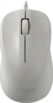CBR Optical Mouse <CM131 White> (RTL) USB  3but+Roll