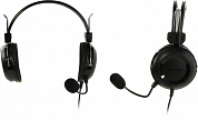 Наушники с микрофоном A4Tech HU-35 Black (шнур 2м, USB, с регулятором громкости) <1379904>