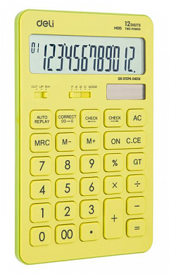 Калькулятор настольный Deli Touch EM01551 желтый 12-разр.